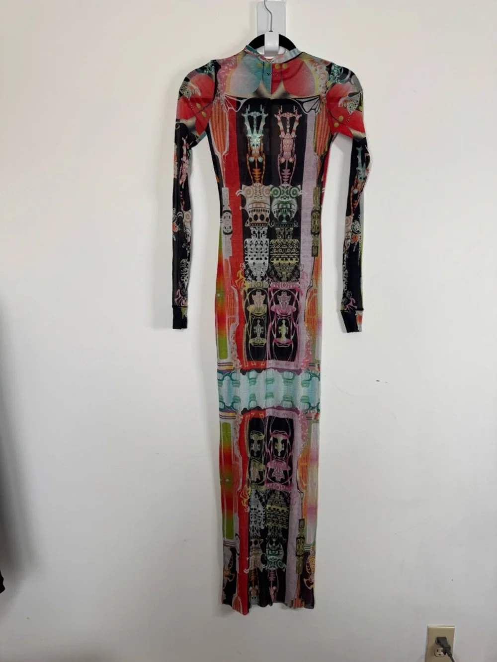 SKIMS Dress Summer Mesh Sheer Long Sleeve Orchid Cabinet NEW - Picture 6 of 12